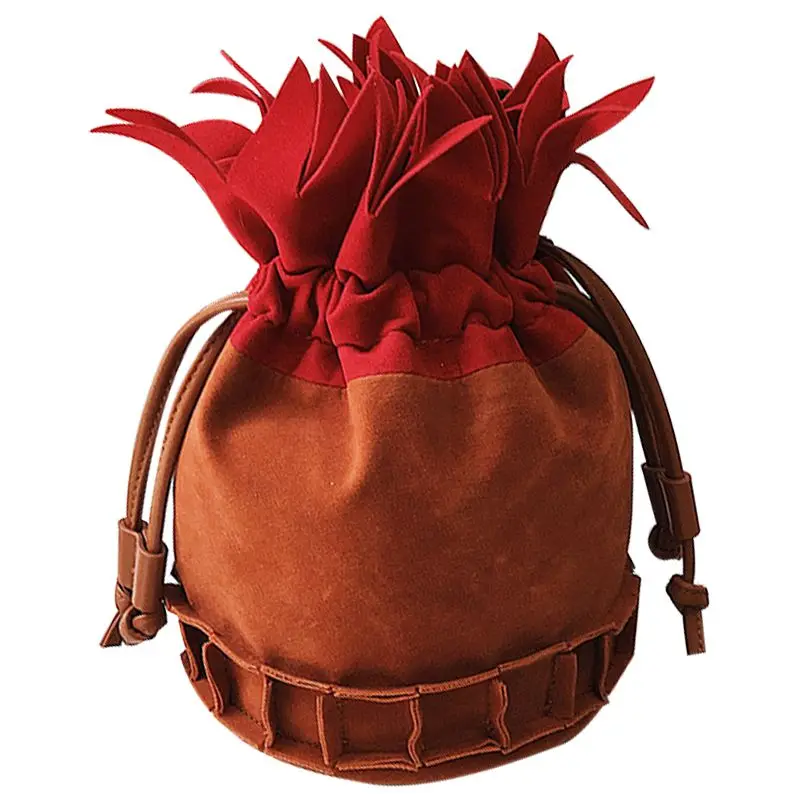 Милая скрабовая кожаная сумка в виде ананаса, мини сумки через плечо для женщин, сумочка на цепочке, роскошная забавная сумка для девочек - Цвет: Red