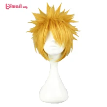 Парики для косплея Наруто, Наруто, Узумаки, длина 30 см, короткие, желтые, жаростойкие, синтетические волосы, парик для косплея