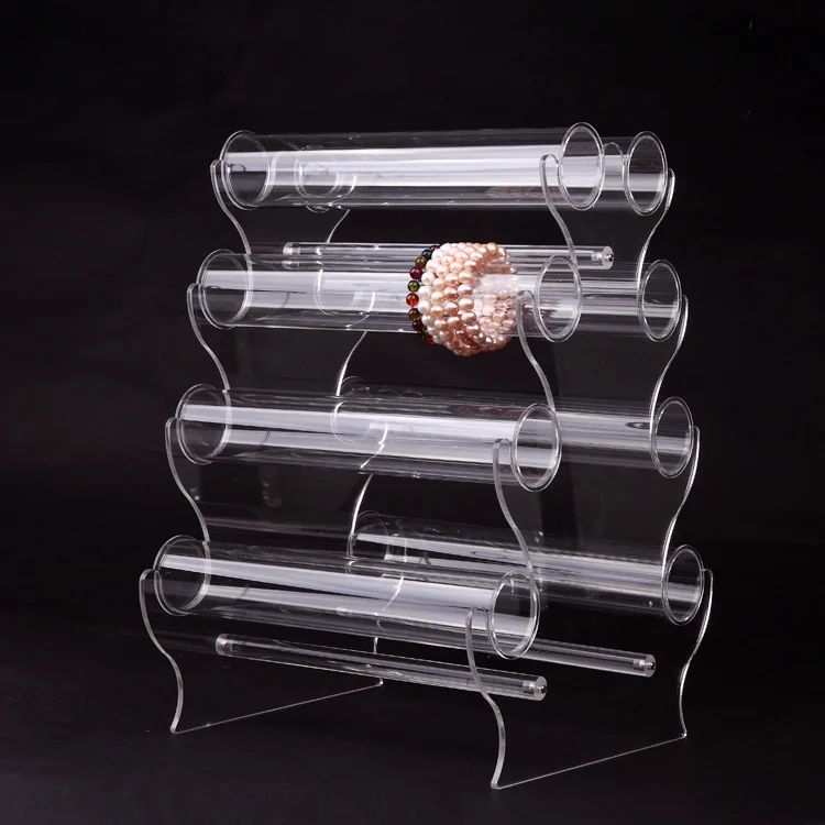 Free Ems Shipping 4 Layer Bracelet Display Rack Watch Stand Free Ems Shipping 4 Layer Bracelet Display Rack Watch Stand Bangle Holder Organizer Showcase Clear Jewelry Bar In Packaging