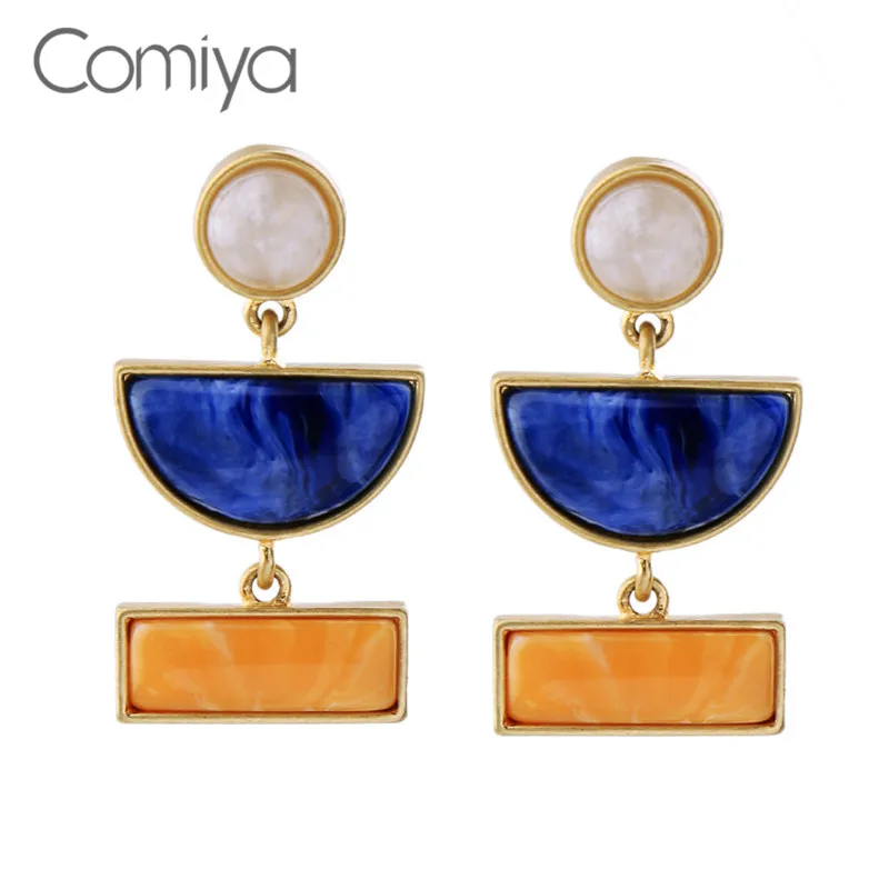 

Comiya Statement Jewelry Brincos Para As Mulheres Earrings For Women Plastic Mosaic Personality Earring Brinco Wholesale