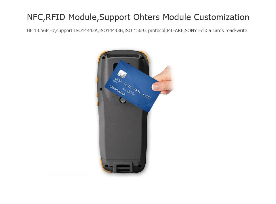 Ручной логистический сканер штрих кода Android 7 1 IP65 1D 2D с NFC RFID считывателем|Сканеры|