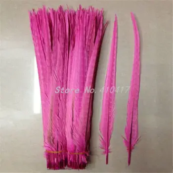 

50pcs 50-55cm Ringneck Pheasant Tail Feather Beautiful Pink Plumes For Party Performance DIY Decoration