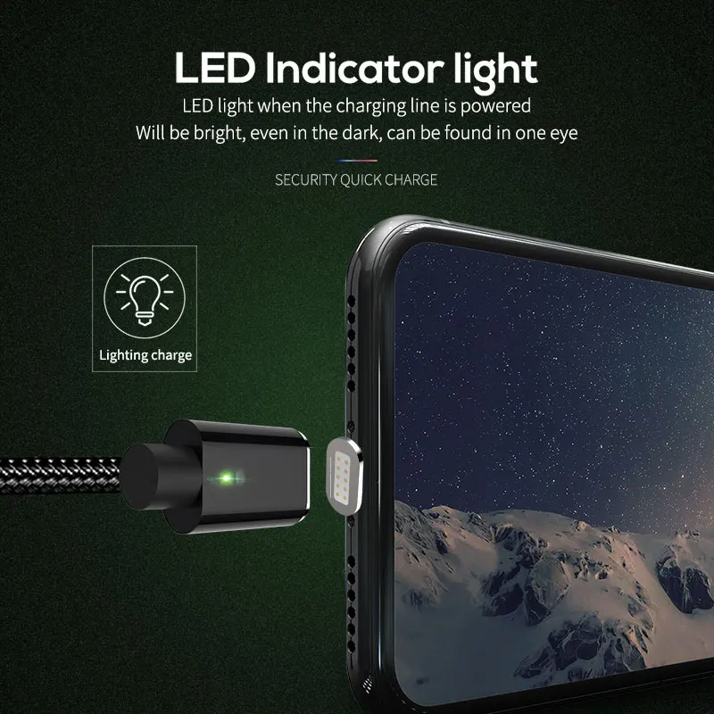 IPSKY 3 в 1 USB кабель Магнитный зарядный Шнур для Iphone 8 7 Xr кабели Быстрая Зарядка