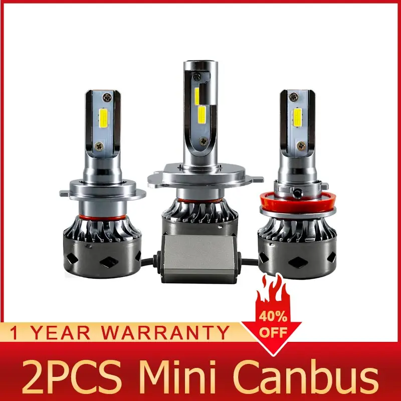 ROADOT Canbus H7 H4 светодиодный мини Автомобильные фары H11 H8 H9 9005 9006 6000 К 10000lm 72 Вт SMD для