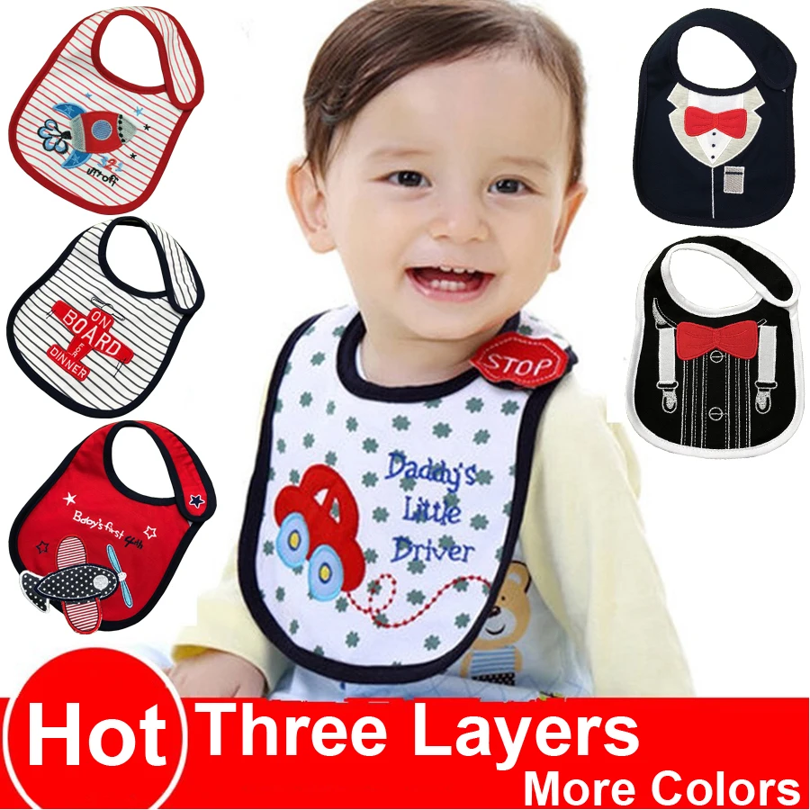 BBURQT 100 Cotton Baby Bib Infant Saliva Towels Baby Waterproof Bibs