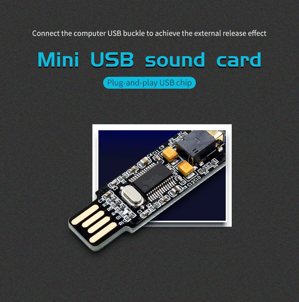 Мини PCM2704 USB Аудио Звуковая карта аудио декодер DAC доска Бесплатный накопитель для портативных ПК