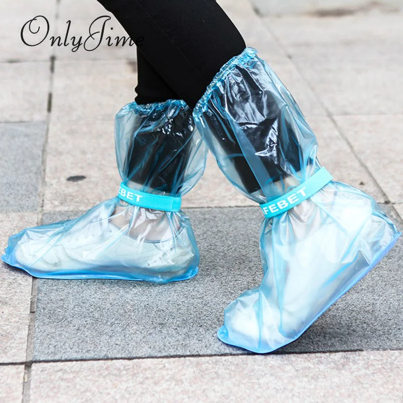 

Only Jime Waterproof Rain Cover Shoes Waterproof Cover Unisex Tape Rain Shoe Covers High-Top Anti-Slip Rain Shoes Cases Student
