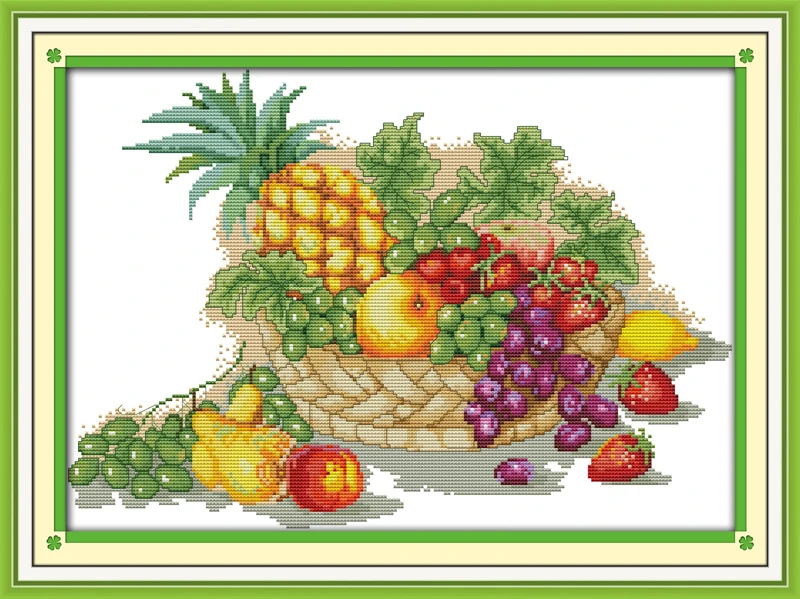 

Fruit Basket (5) cross stitch kit cartoon 14ct 11ct count print canvas stitching embroidery DIY handmade needlework