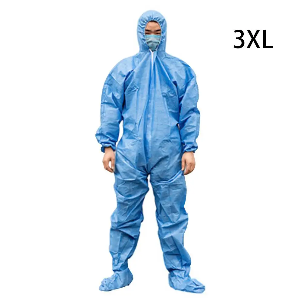 Одноразовый водонепроницаемый маслостойкий Защитный Комбинезон для распыления живописи украшения одежды комбинезон костюм большой размер/XL/XXL/XXXL - Цвет: Blue