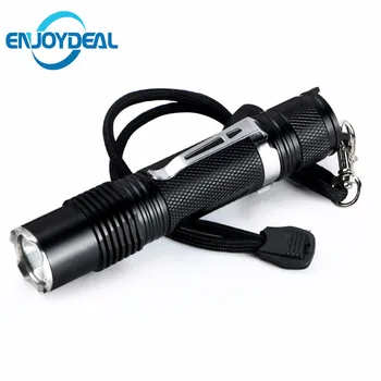

Dimmable 1000 Lumens LED L2 Pocket Flashlight Outdoor Waterproof Torch Intelligent memory circuit 4 Modes Black 18650