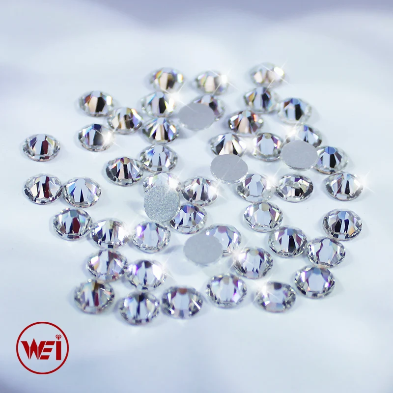 

High Quality Flatback Rhinestone Clear Crystal Strass SS3 to SS50 DIY 3D Nail Art Non Hot fix Rhinestones