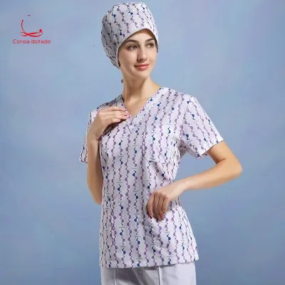 

Operating room women's short-sleeved hand-washing clothes pure cotton split suit isolation suit rinse clothes