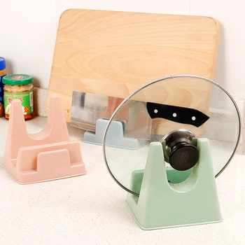 

Multi-functional pot lids holder with drainer spoon rest Spoon Pot cutting board storage rack knife shelf kitchen organizer