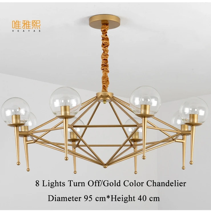 

Modern Bulb Ligh Chandelier Vintage Loft Antique E27 Art Ceiling Lamp Fixture Light
