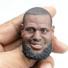 1:6 Scale LeBron James Head Sculpt W/Bearded Head Model For 12 1:6 Scale LeBron James Head Sculpt W/Bearded Head Model For 12