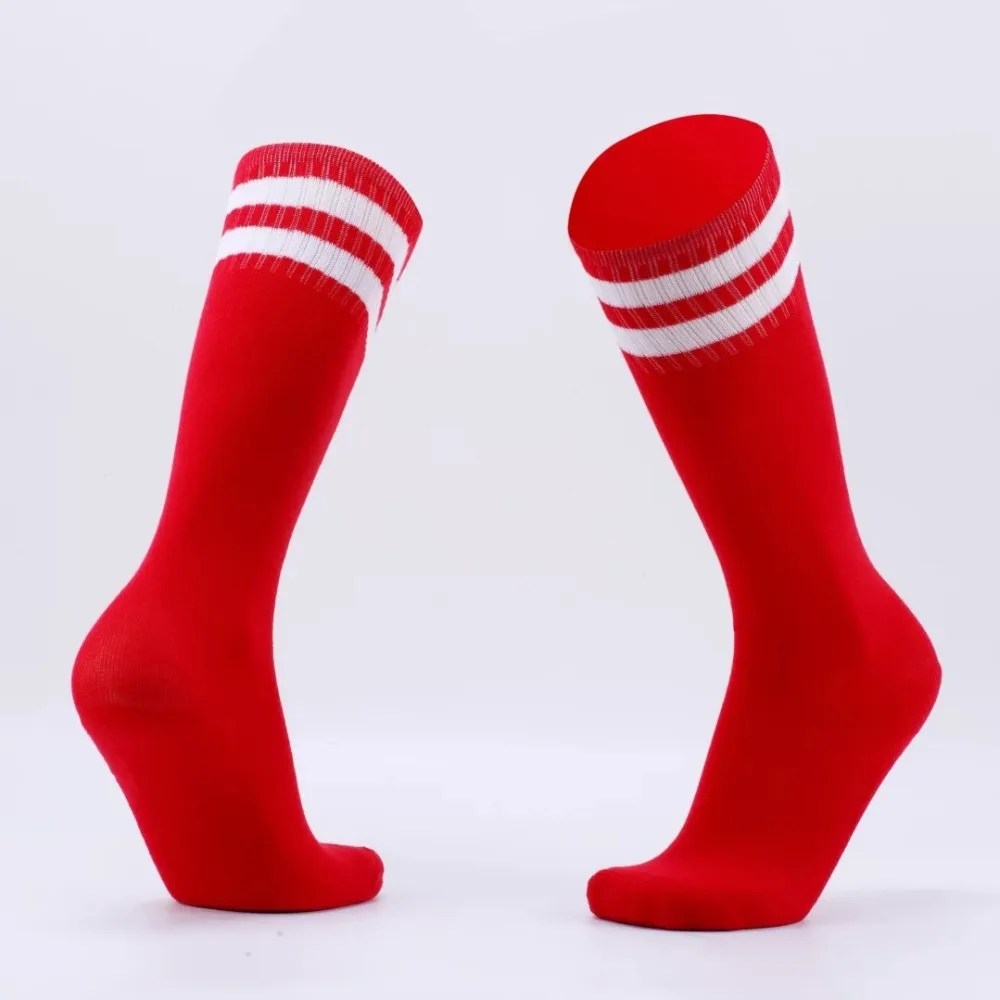 Профессиональные спортивные носки для мальчиков, 1 пара, плотные дышащие теннисный корт, носки для футбола, гольфы, полосатые носки