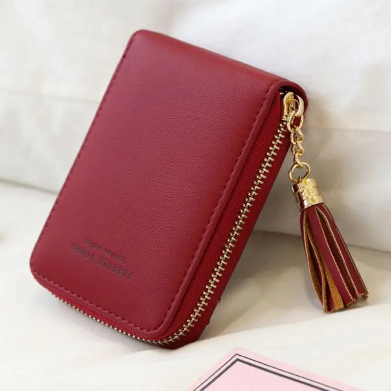 

Fashion Women Card Holder Small Wallets Leather Short Bags Prevent RFID Female Credit Card Holder Wallet Purse