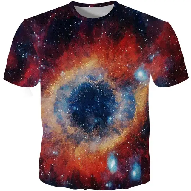 Cloudstyle 2018 Mens Galaxy T Shirt 3D Print Tshirt Space Starry Sky