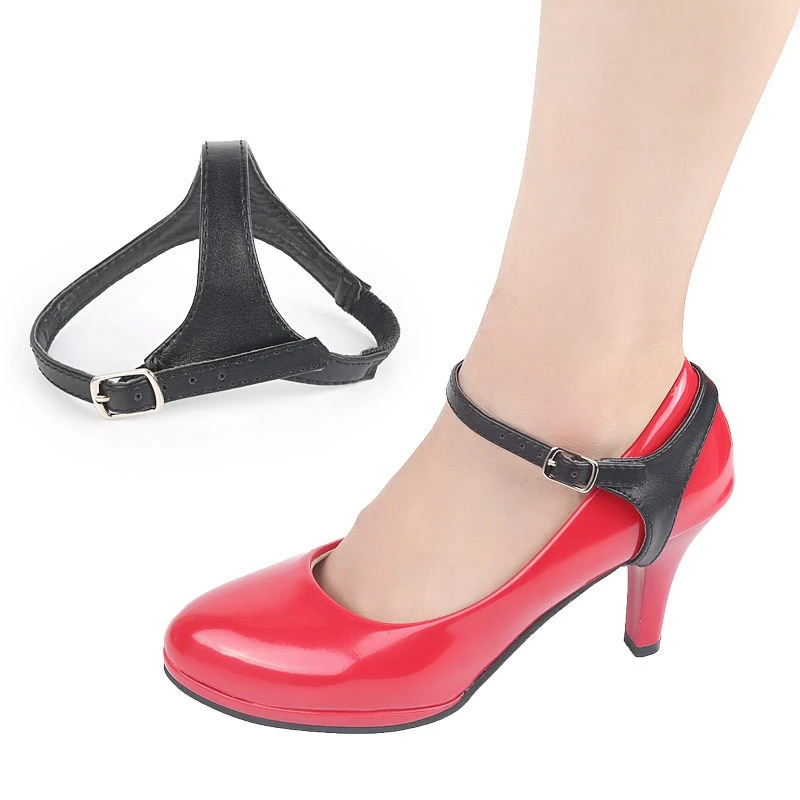 

New 1 Pair Women's Detachable PU Leather Shoe Straps Shoelaces Lady High Heels Anti-Loose Shoelace Accessories with Buckle