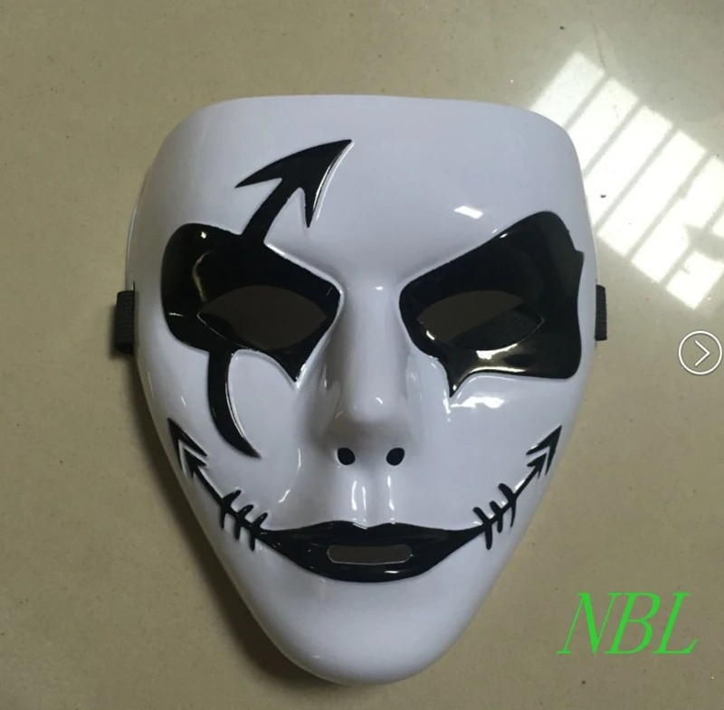 white quickstep pvc jabbawockeez mask hand painted hip hop female