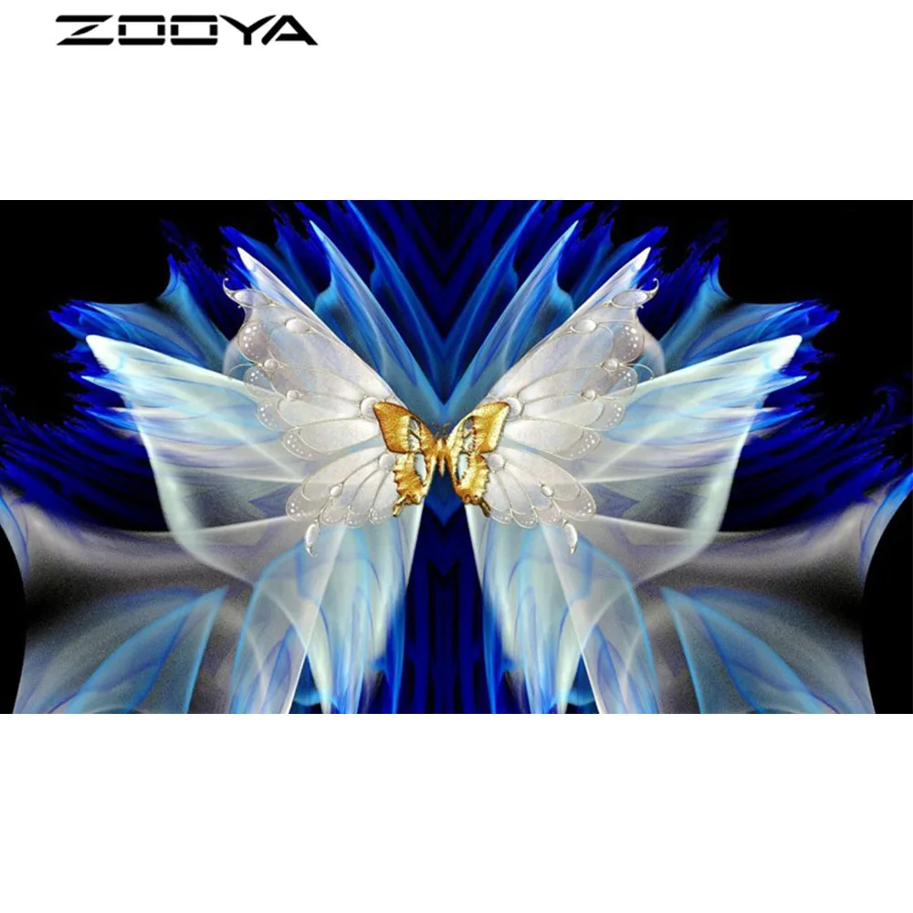 

ZOOYA 3D DIY Diamond Embroidery Painting Cross Stitch Animals Mosaic Fantacy Butterfly Paintings From Crystals Home Decor AT1113