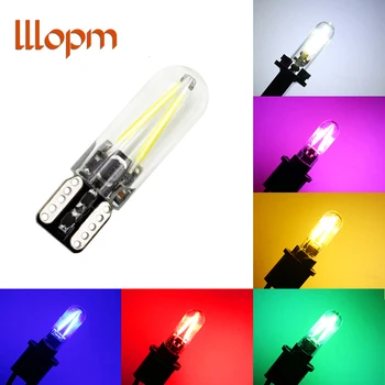 

1pcs Car led T10 w5w Bulb 194 car led Filament COB Glass Interior Tail Rear fog Bulb Reading Signal Parking Lamp White for BMW