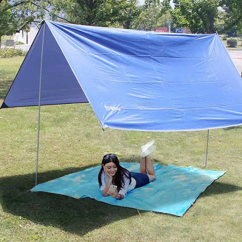 Oxford cloth Waterproof sunscreen outdoortarpUltralight Sun Shelter Camping Mat Beach Tent