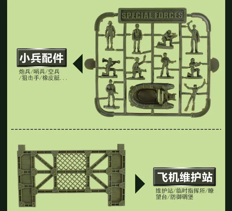 Моделирование Военная битва командное здание игрушка набор солдат армейский полк аэропорт модель сборки наклейки мальчик подарок