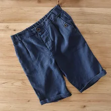 Новые Летние повседневные льняные короткие Masculino хорошее качество Korte Broek Heren