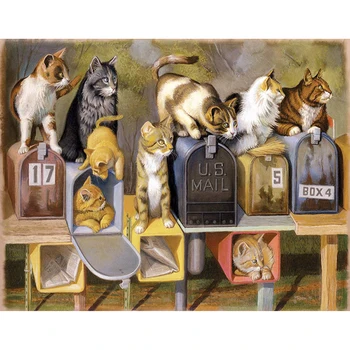 

5d DIY Diamond Painting Animal Cute cat Picture Of Rhinestones Mosaic Diamond Embroidery Cross Stitch Needlework Home Decor Gift