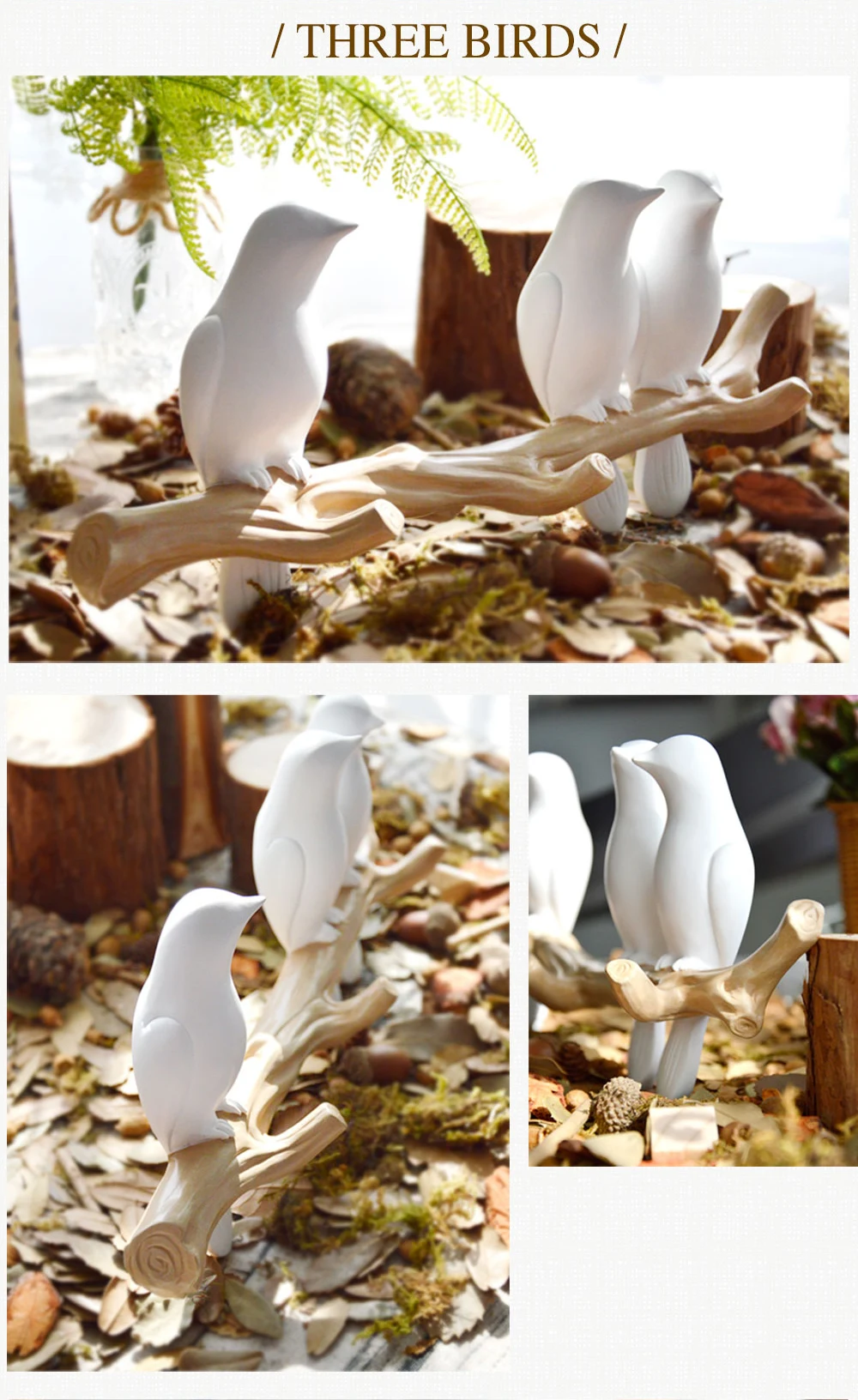 High Quality Hand Painted Resin Bird Sculpture Wall Hooks