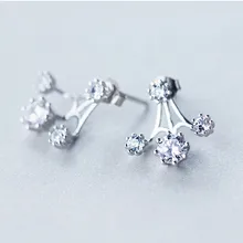 Новая мода для женщин аксессуары хрустальные бусины Цветок темперамент корейский стиль 925 пробы серебряные серьги-гвоздики