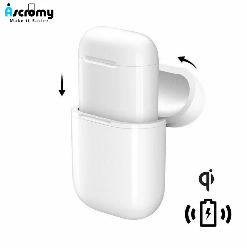

Ascromy Wireless Charging Case Protective Cover For Apple Airpods Airpower Charging Box Qi Standard Charger Receiver Adapter