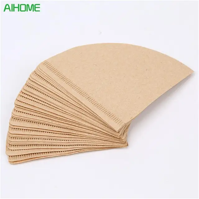 Best Price 40PCS Coffee Filter Papers Unbleached Original Wooden Drip Paper Cone Shape Coffee Tools Best Price 40PCS Coffee Filter Papers Unbleached Original Wooden Drip Paper Cone Shape Coffee Tools