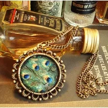 Павлиньи перья круговые ожерелье восстановления древних путей 24 шт./лот ювелирных изделий