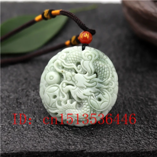 Натуральный китайский дракон резной нефритовый кулон белый зеленый ожерелье очаровательные ювелирные изделия модный счастливый амулет Подарки для женщин мужчин M02