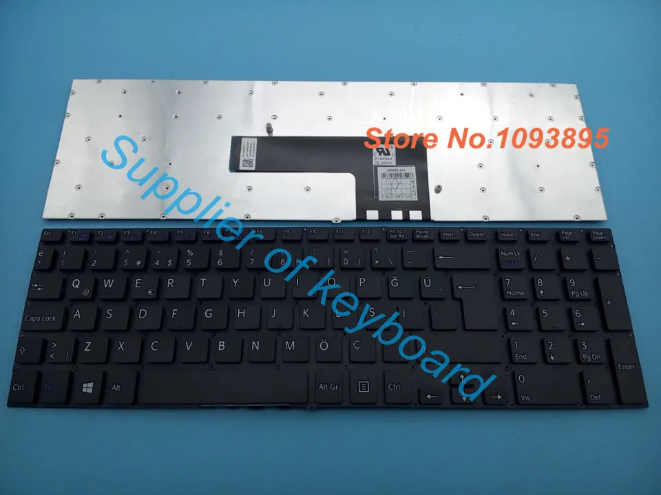 Новая Турецкая клавиатура для sony Vaio Fit SVF152A29M SVF15A1M2ES SVF153A1YW черная турецкая Клавиатура для ноутбука