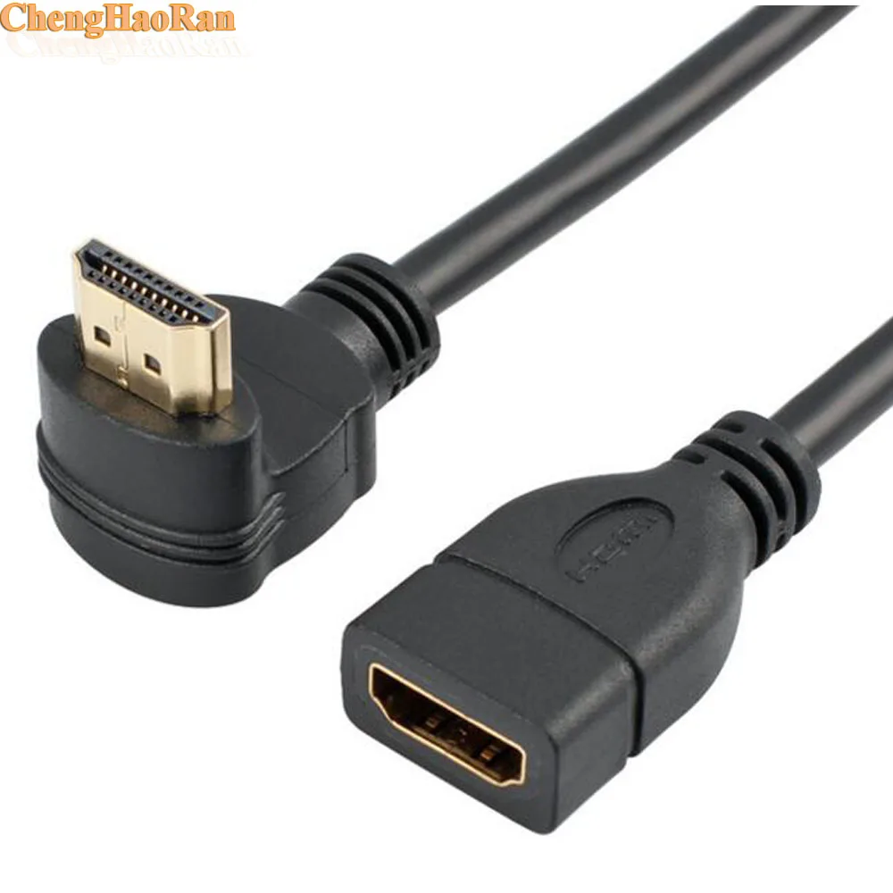 

ChengHaoRan 1.4 Version Full HD 1080p HDMI Cable Male to 90 Degree Angle Male Audio HDMI Cable Supports for PS4 3D TV DVD Player