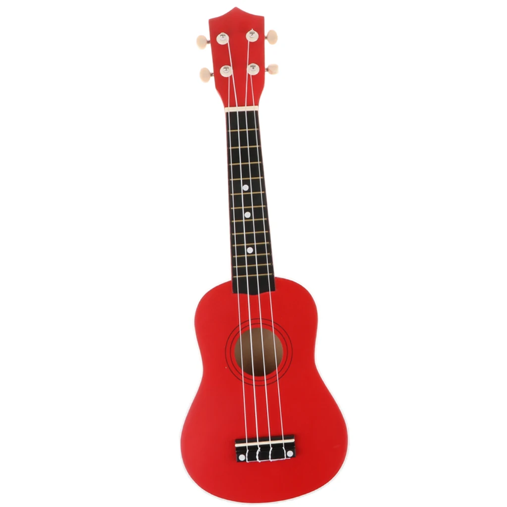 21 Inch 4 String Beginners Ukulele Hawaii Guitar Ukulele for Beginners Novice Musical Instruments Red Wooden Ukulele
