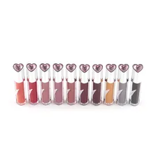 10 шт. 10 Цвета Водонепроницаемый сердце Форма составляют карандаш для губ продолжительное Гладкий жидкая матовая помада для губ оттенок комплект gloss макияж
