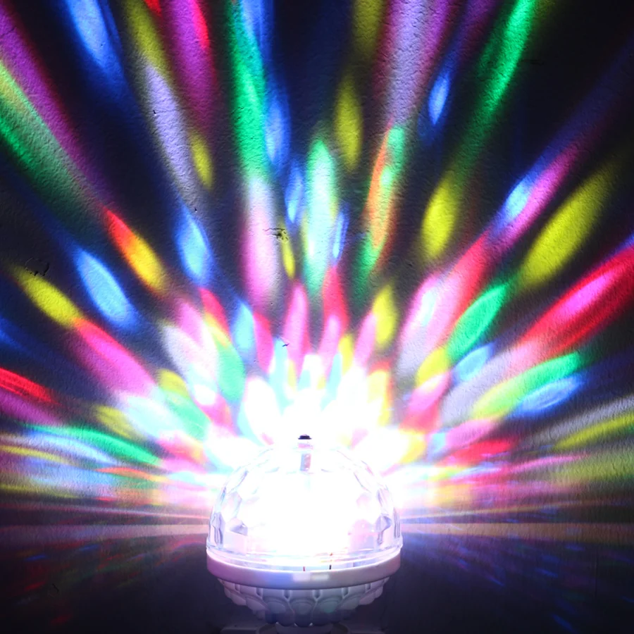 6 цветов автоматический поворот RGB светодиодный потолочный светильник AC 85-270V 110V 230V 6W цветной Вращающийся Диско вечерние праздничные украшения мини лазерный проектор