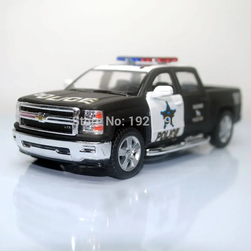 KT 1/46 масштаб автомобиля игрушки полиции Ver. 2014 Chevrolet Silverado литая под давлением металлическая модель автомобиля для подарка/детей/коллекции