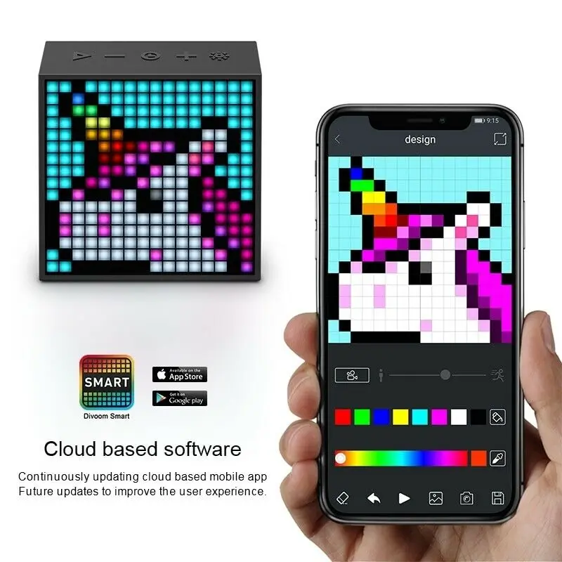 Divoom TIMEBOX EVO беспроводной Bluetooth светодиодный портативный динамик винтажный милый