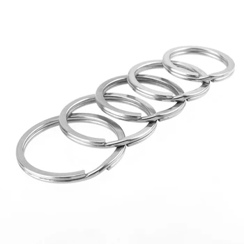 

Connection Metal Key Ring 2mm Flat Wire Key Ring Outer Dia 25/28/30/32/35mm Stainless Steel Key Chain Key Fob Accessories 100pcs