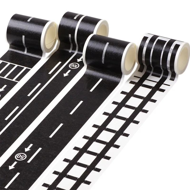 

Railway Road Washi Tape Creative Decorative Tape Traffic Road Adhesive Masking Tape For Stickers Scrapbooking School Supplies
