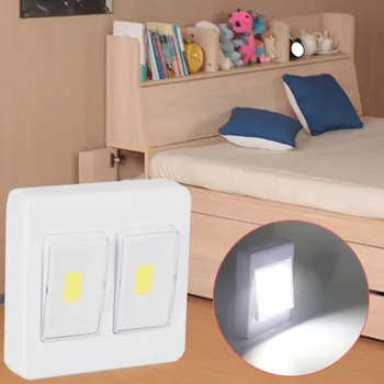 

3W COB LED Wall Switch Wireless Closet Cordless Night Light Battery Operated Cabinet IR Infrared Motion Detector Wall Lamp