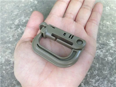 D-ring Clip Molle лямки Рюкзак Пряжка защелкивающийся замок поход горный подъем открытый прикрепить пластмассовая Скоба карабин Гримлок лагерь - Цвет: Tan