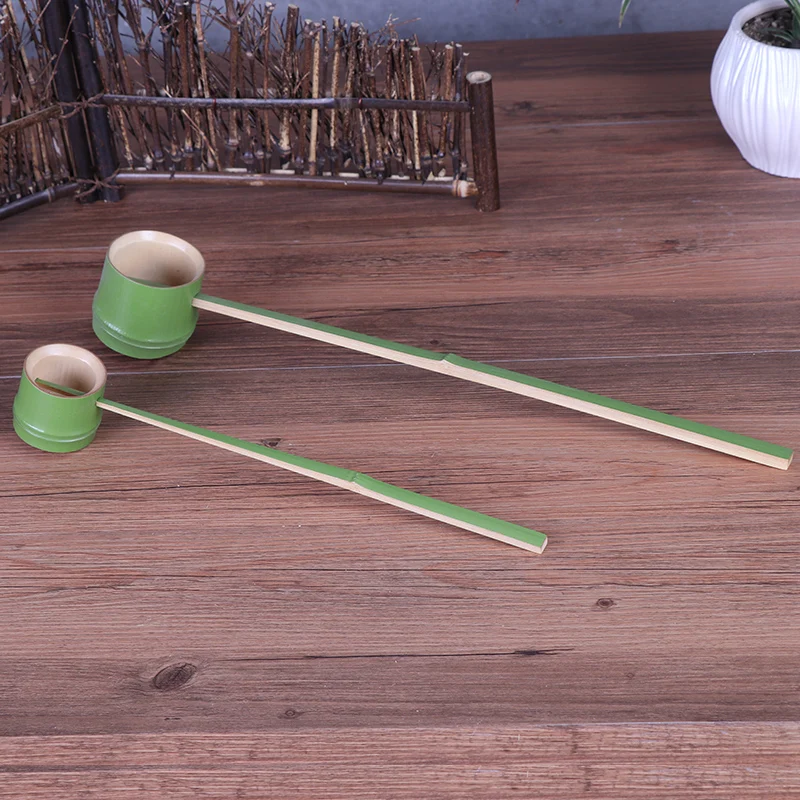 Wooden Water Scoop Long Handled Spoon Cooking Tools Colher Tableware Kitchenware Japanese Soup Spoon Ladle Water Bailer