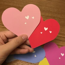 300 шт., маленькая информация о времени в форме сердца для свадьбы, дня рождения, приглашения, спасибо за открытку