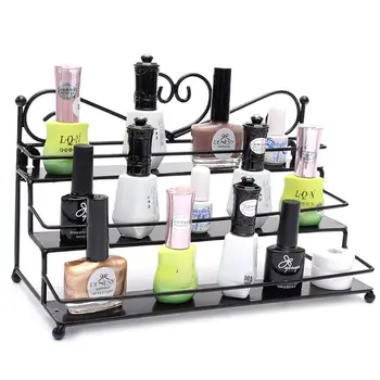 

New Metal Heart 3Tier Nail Polish Holder Display Table Top Wall Rack Organizer